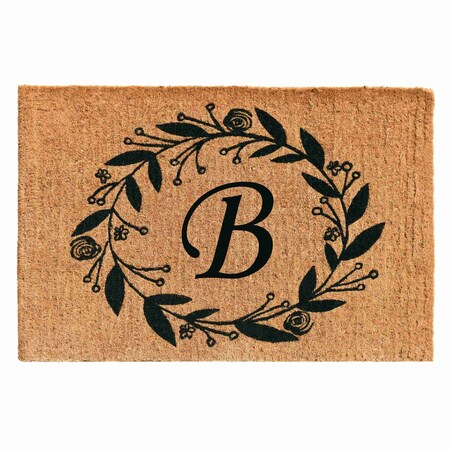 Calloway Mills Monogram Door Mat, Black, Natural, 24 in W x 36 in L 103362436B